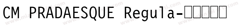 CM PRADAESQUE Regula字体转换